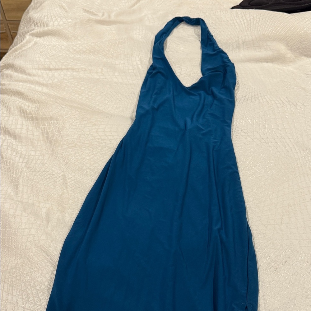 Windsor Blue Halter Dress